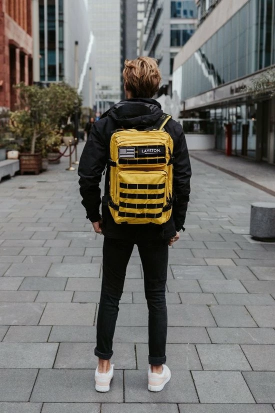 Layton LAYSTON. - 45L Sport School Werk Rugtas - Sport Rugzak - Tactical Backpack - Waterafstotend - Geel 8 Layton LAYSTON. - 45L Sport School Werk Rugtas - Sport Rugzak - Tactical Backpack - Waterafstotend - Geel - Afbeelding 8
